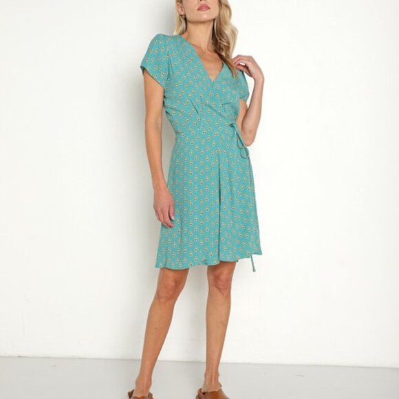 Rolla's NWT Summer Wrap Dress - L , Teal Green, Prep - Picture 11 of 11